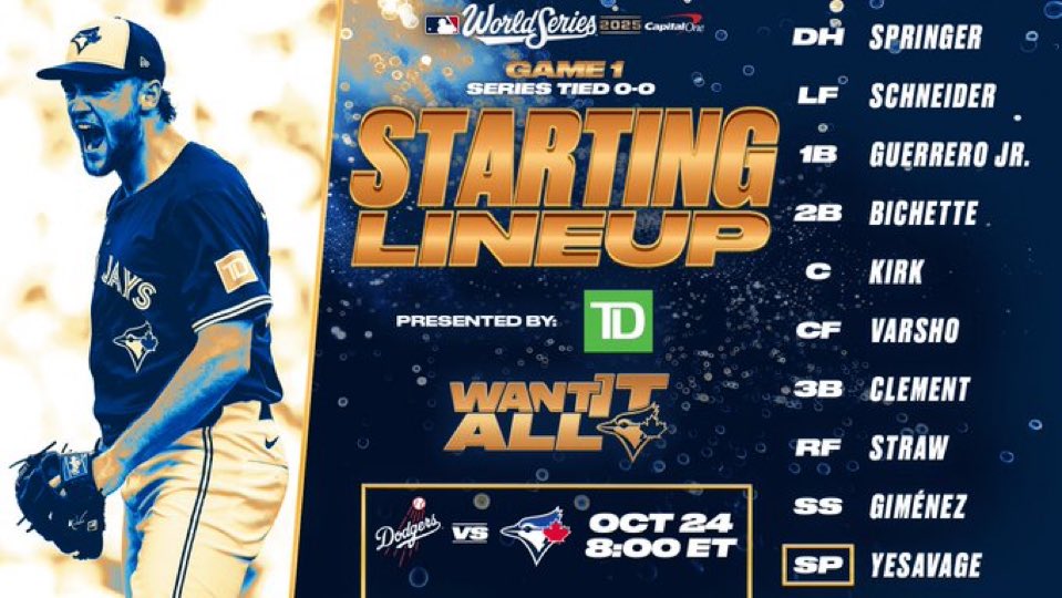 fiebrucesrs's tweet image. ¡Temprano el Lineup de Toronto!
#WorldSeries x #FiebrucesRS