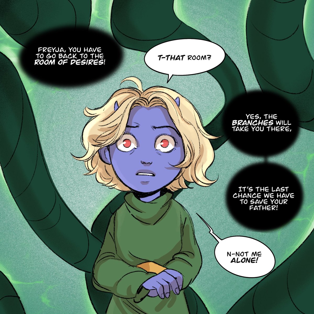 alice_rovai's tweet photo. FREYJA 2, part 23 😟

No pressure at all, uh, Loki? 

#Freyja #Lokius https://t.co/fPpgIFMjuu