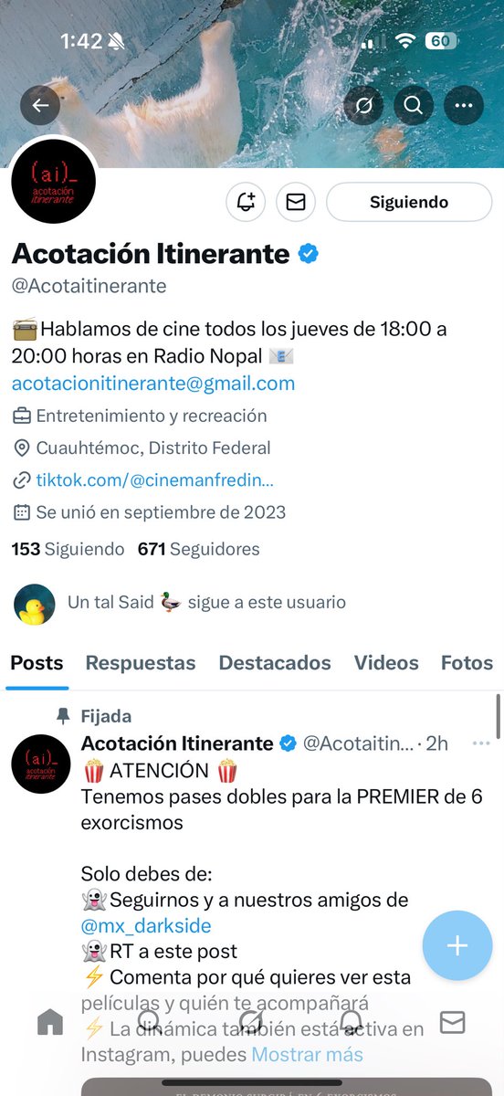 dir_dir23's tweet photo. @Acotaitinerante @mx_darkside Me encantaria ir por qué las películas de terror coreanas son muy buenas 🥰🥹
@Gisnavarrete https://t.co/I02chuLwyc