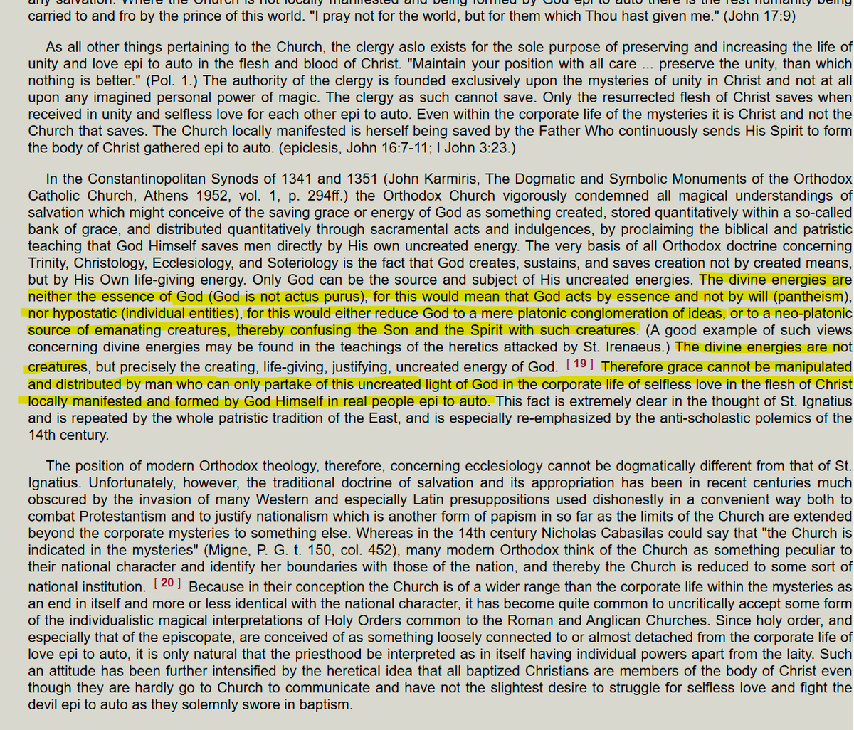 PeeksProduction's tweet image. Fr. John Romanides says that, strictly speaking, there is no similarity (and therefore no difference) between created and uncreated; hence God cannot be exhaustively defined nor contained in philosophical categories, despite the fact that He in the Incarnation kenotically can…