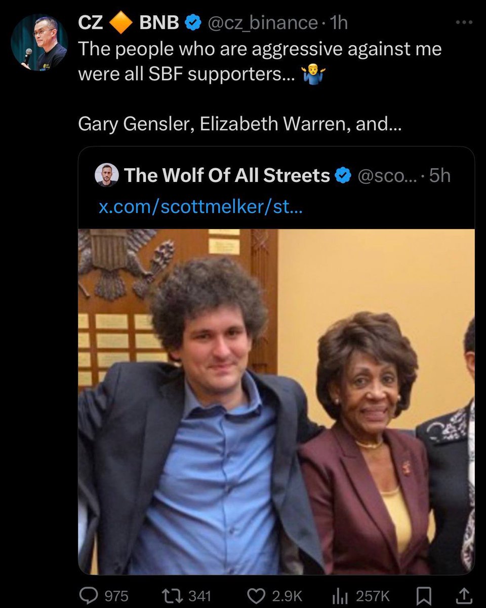 Dynamite_Fix11's tweet image. Cz begs Trump and his team to not free SAM #FTT #FTX