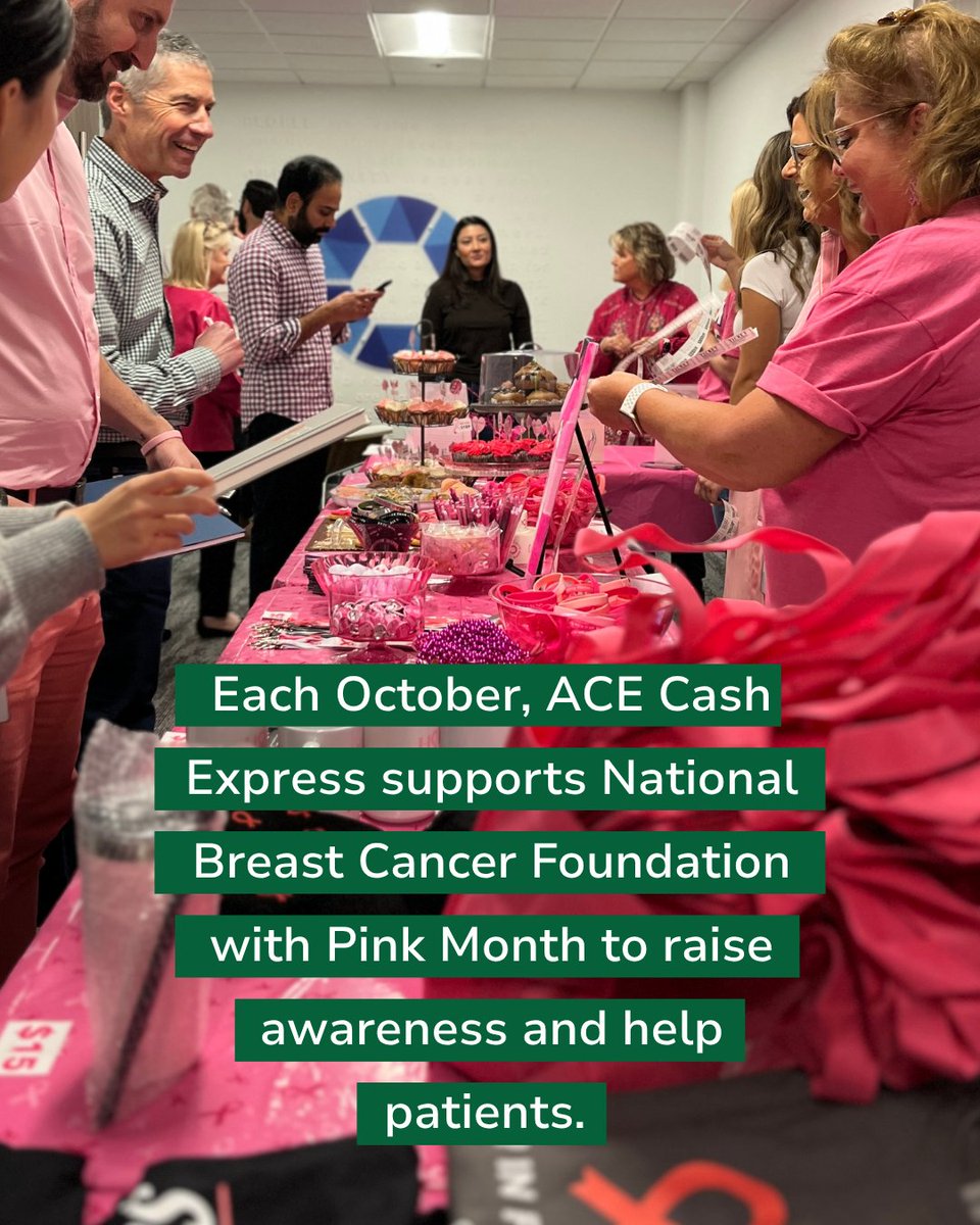 Since 2007, ACE Cash Express has proudly partnered with @nbcf to provide resources, raise awareness, and support those affected by breast cancer. Together, we aim to inspire hope and make a difference: bit.ly/47cEqQE