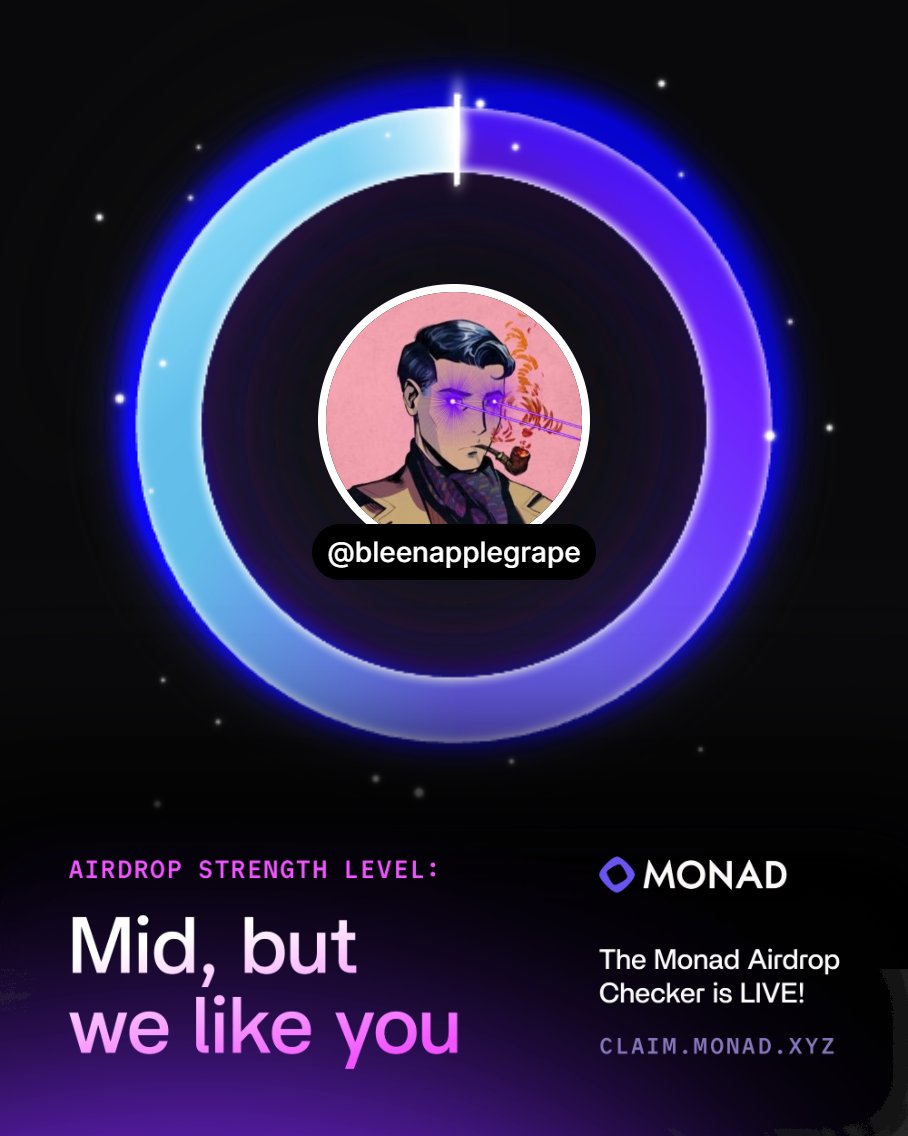 bleenapplegrape's tweet photo. @monad LFG https://t.co/FNgz7HMe6D