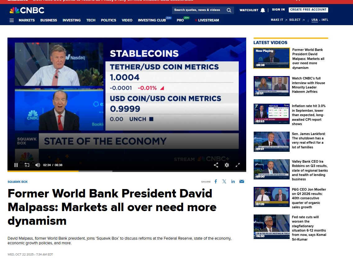 The U.S. has an opportunity to take a bigger market share of stablecoins by adding energy production, defending the dollar, and accelerating growth. The Fed needs substantial reforms -- to downsize, do better on price stability, and stop blocking market innovation.