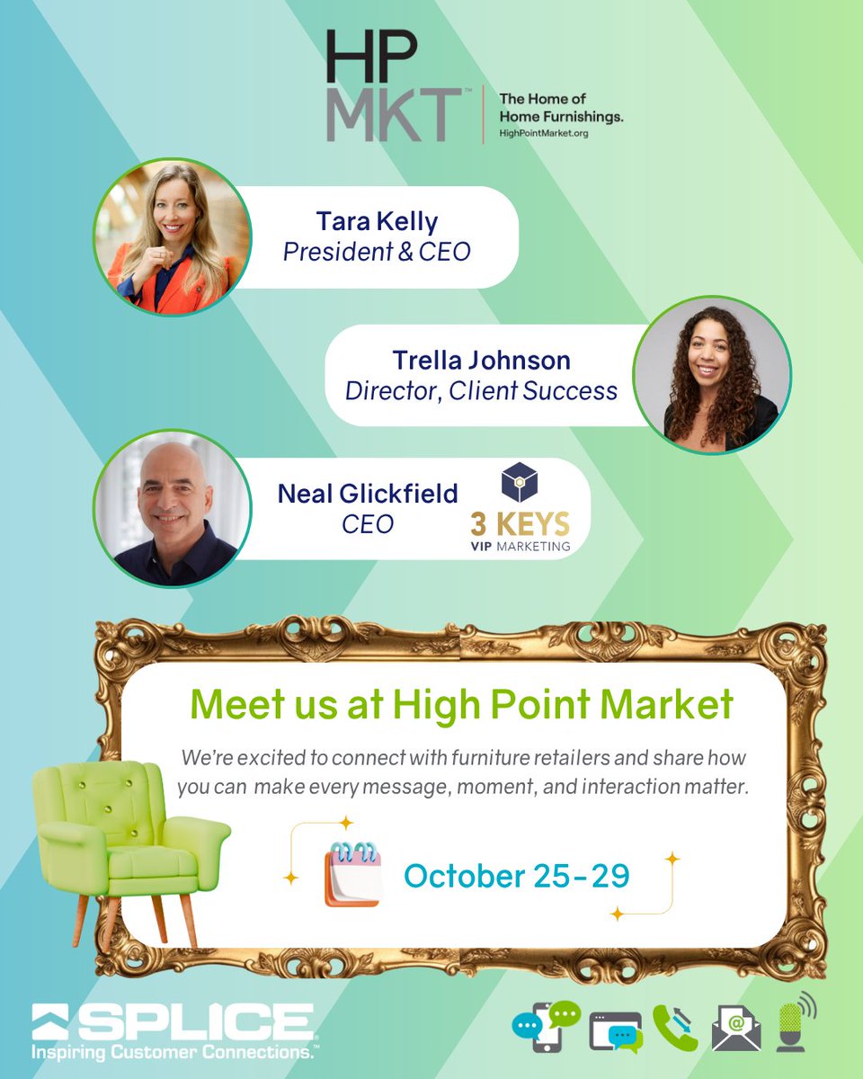 SPLICESoftware's tweet image. This season&apos;s High Point Market is here! 🛋️

See how our “Big Thank You” program with 3Keys gives customers something extra, thank-you notes, birthday surprises &amp;amp; anniversary gifts, while boosting loyalty &amp;amp; sales.

#CustomerExperience #RetailInnovation #HPMKT