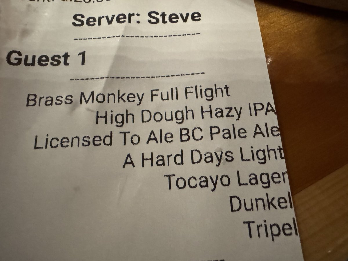 Brewstop #79 on the #QuestToBreak95 of #BrewQuest2025 was the newly face lifted #brassmonkeybrewing formerly Moon Under Water we even got Brad out for this one .
Highlights were the music theme, updated food menu, and the photo bomb selfie . Oh and I wore my beasties shirt