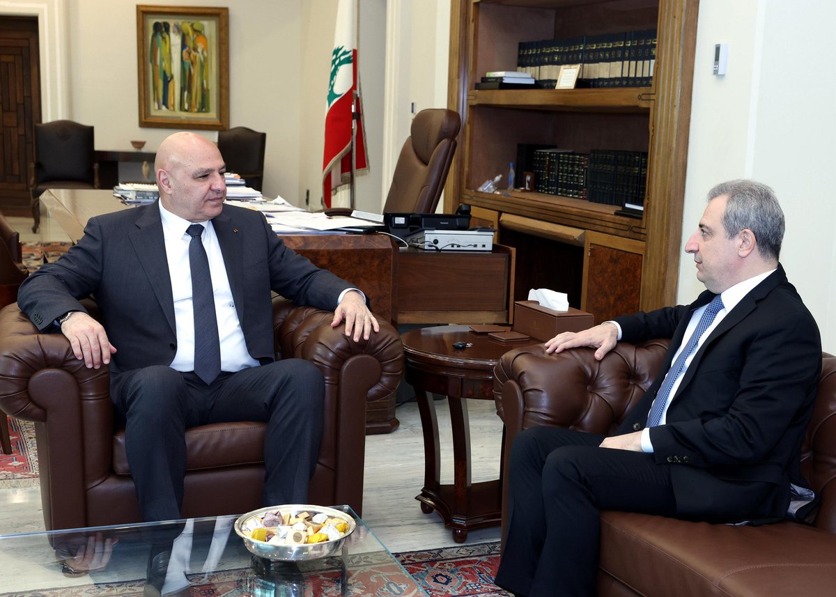 التقيتُ اليوم بالرئيس جوزاف عون، وجرى خلال اللقاء بحث في الأوضاع العامة والتطورات المحلية والإقليمية.