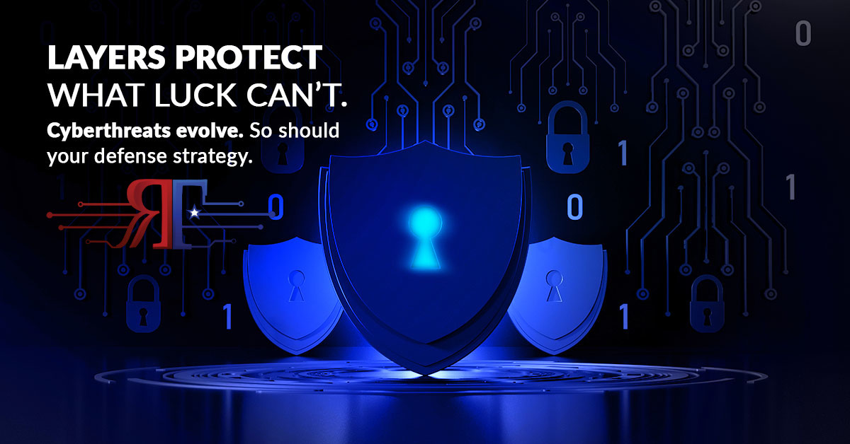 RevTekServices's tweet image. Layers protect what luck can’t. Cyberthreats evolve. So should your defense strategy. Your defense strategy needs to be as dynamic and adaptable as the threats themselves. Not sure how to get started? Contact our team to learn how today.

#LayeredSecurity #DefenseStrategy