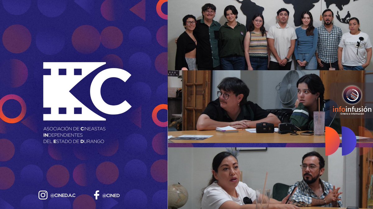 InfoInfusionDgo's tweet image. 🎥|| Nace nueva Asociación de Cineastas Independientes del Estado de #Durango
CINED: “La Tierra del Cine debe ser protagonizada por su propio talento. Buscan unificar al gremio y profesionalizar la industria local.
🔗tinyurl.com/jfr5ak7u