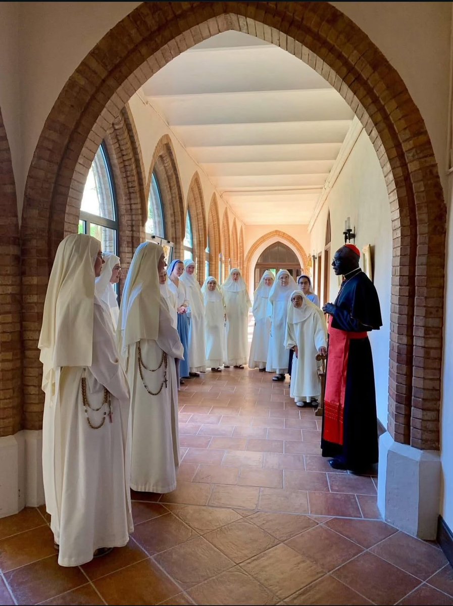 The aura of Cardinal Robert Sarah with a group of Religious Sisters. Wow! 😳❤️🙌