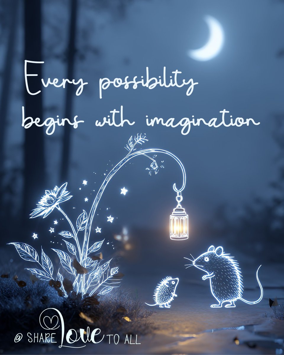 LifeWithJohn's tweet image. Every possibility begins with imagination.