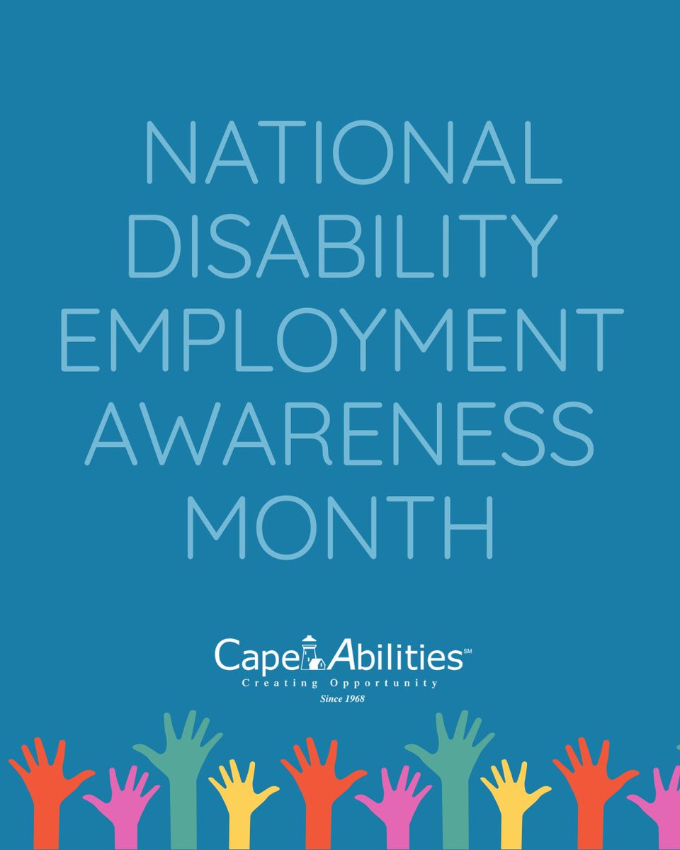 October is National Disability Employment Awareness Month. At Cape Abilities, we see every day how meaningful work can transform lives. Whether it’s growing fresh produce at Cape Abilities Farm, greeting customers at Cape Abilities Thrift, or through our Vocational Program.💙