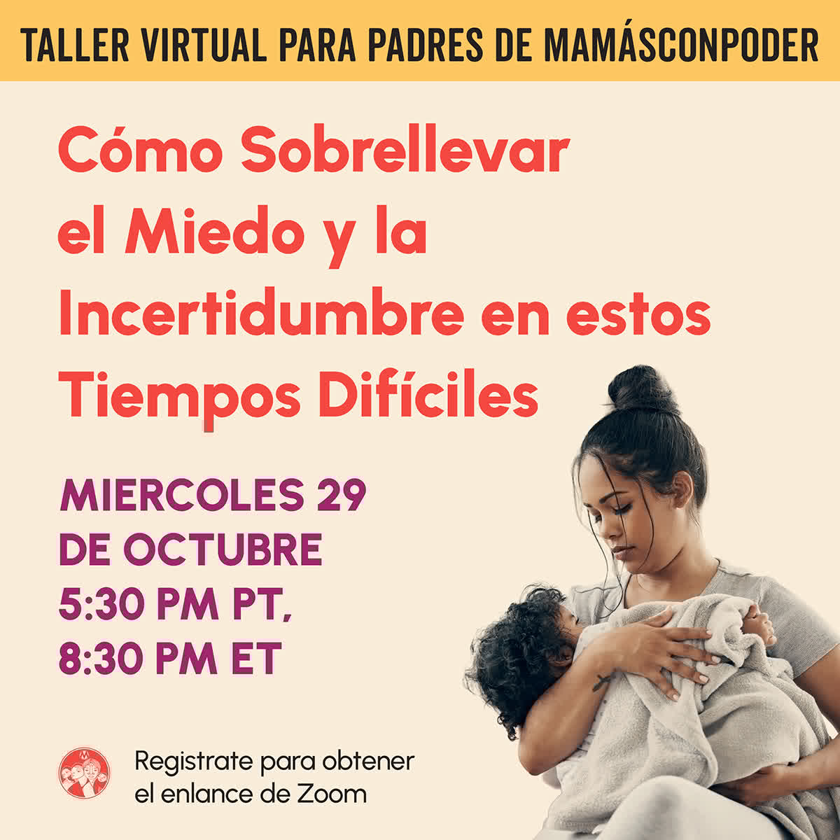 MamasConPoder's tweet image. Cuidar tu mente también es un acto de amor propio y comunidad.
Únete al Taller de Salud Mental con la Dra. Sandra Martínez y descubre cómo manejar el estrés y fortalecer tu bienestar.
🗓️ 29 de oct | ⏰ 5:30 p.m. PT / 8:30 p.m. ET
mobilize.us/momsrising/eve… 
#MamasConPoder
