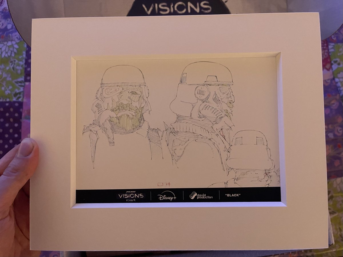 DonovanMeade's tweet image. A big thank you to @starwars for sending me this lovely package ahead of the Volume 3 release of #StarWarsVisions. Especially love the calligraphy by @Quiet_Butterfly. Just five days now until the season premiere and I’m more hyped than ever!! 😄🖤