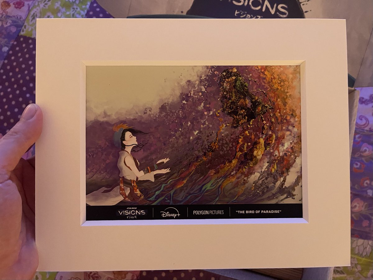 DonovanMeade's tweet image. A big thank you to @starwars for sending me this lovely package ahead of the Volume 3 release of #StarWarsVisions. Especially love the calligraphy by @Quiet_Butterfly. Just five days now until the season premiere and I’m more hyped than ever!! 😄🖤