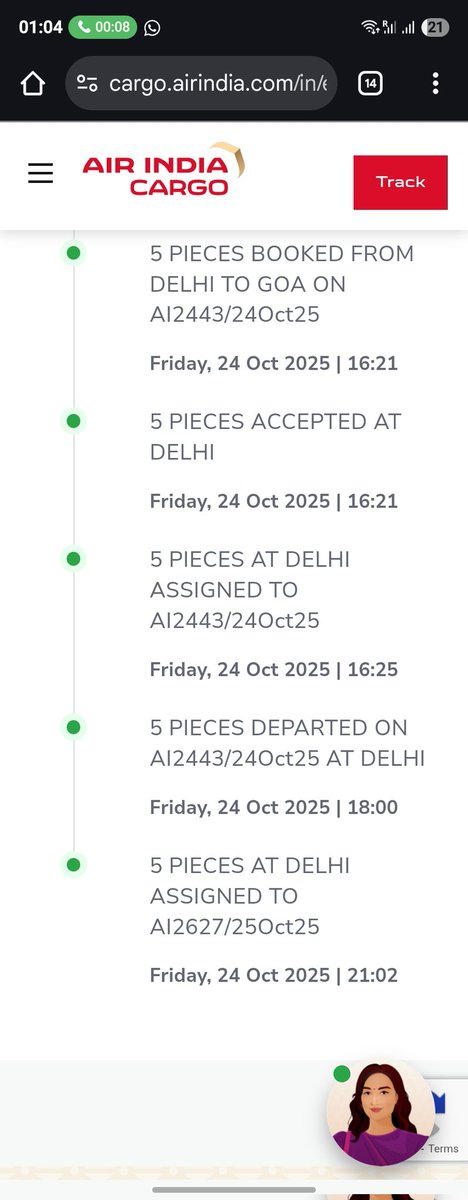 SushilJ07's tweet photo. @airindia being air india, they show that they loaded our shipment in FLIGHT AI2443 which was supposed to take off at 18.40, and reach goa by 21.20, later they update at 9pm that the shipment was redirected to another flight. Heights of mismanagement and unprofessionallism. https://t.co/FM2gA0dLYB