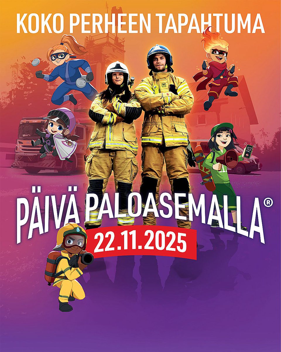 Päivä Paloasemalla järjestetään 22.11.2025
Tapahtumamme järjestetään Metsälän asemalla (Krämertintie 8, 00620 Helsinki) klo 10-14 välisenä aikana. 
Tapahtumassa pääset tutustumaan palokuntaamme ja nauttimaan grillin ja kanttiinin herkuista. Mukana EMA ensihoito ja Liikenneturva