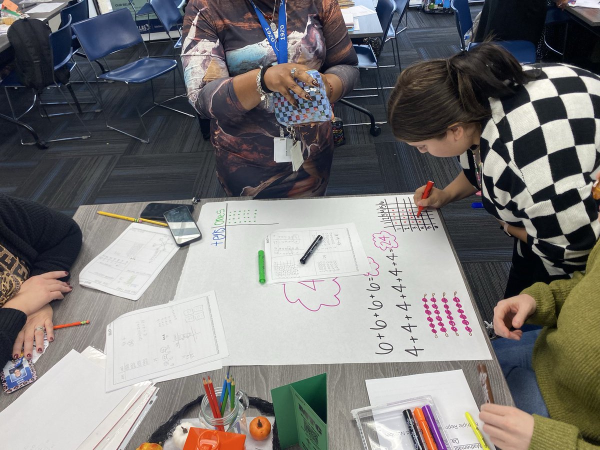 disdstemmath's tweet image. DISD Montessori teachers in math collaborative action. @AaronDaffern @Dallasacademics @DrElenaSHill @MontessoriDISD