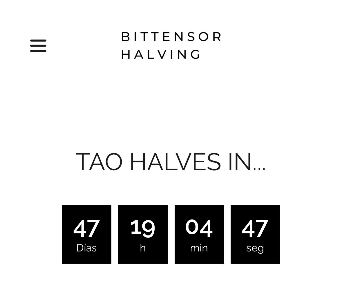jollygreenmoney's tweet photo. 47 days until the first $TAO halving ⏰ 

Bags are packed. https://t.co/A4pbC02VMZ