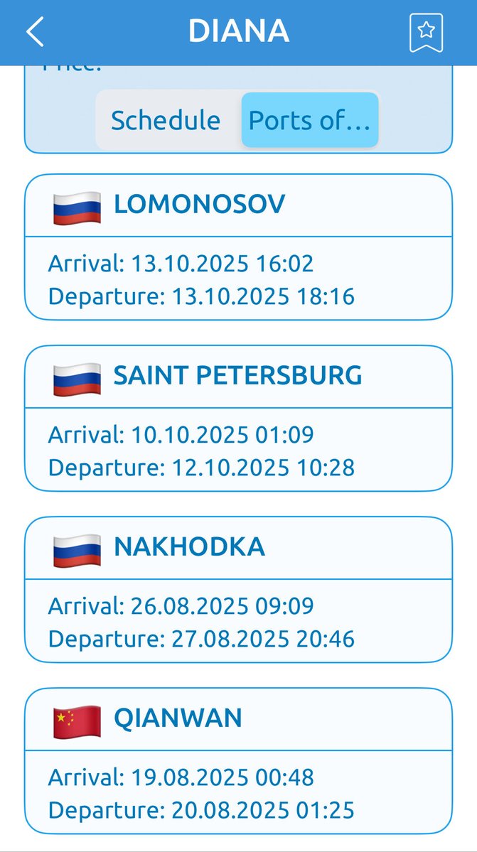 RFNOSBlog's tweet image. The Russian-flagged general cargo vessel DIANA (IMO 9358058) made an unusually brief stop of approximately 1 hour and 30 minutes at the Algerian naval base in Mers el Kebir before resuming its eastbound course in the western Mediterranean. Having departed from Saint Petersburg,…