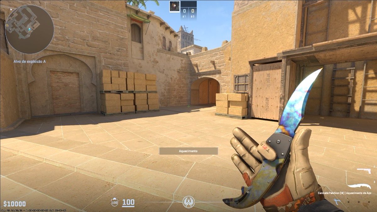 ntoninn's tweet photo. @bisnesket Meu amigo dropou essa falchion, é blue gem? Vale quanto? Ajuda achar alguém p comprar? https://t.co/GSvOMgzODa