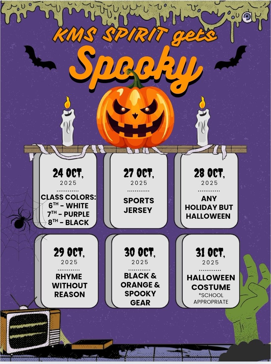 Begins today for the Pep Rally and our KMS Spirit continues next week!!