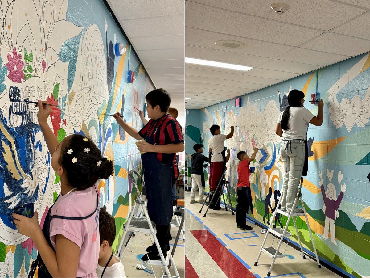Back at Gardnertown Elementary in Newburgh, NY!
This Leadership-themed mural was created with the entire 5th grade—each student contributed drawings and helped paint it together.
Big thanks to Principal Dottin and Asst. Principal Claro for the opportunity!@newburghschools