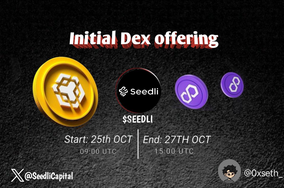 Well structured token launches are not just about initial liquidity 

You need to align incentives among early participants, contributors, and long term network value.

What stands out with <a href="/SeedliCapital/">Seedli Capital</a> IDO is the focus on creating sustainable market dynamics, not just short