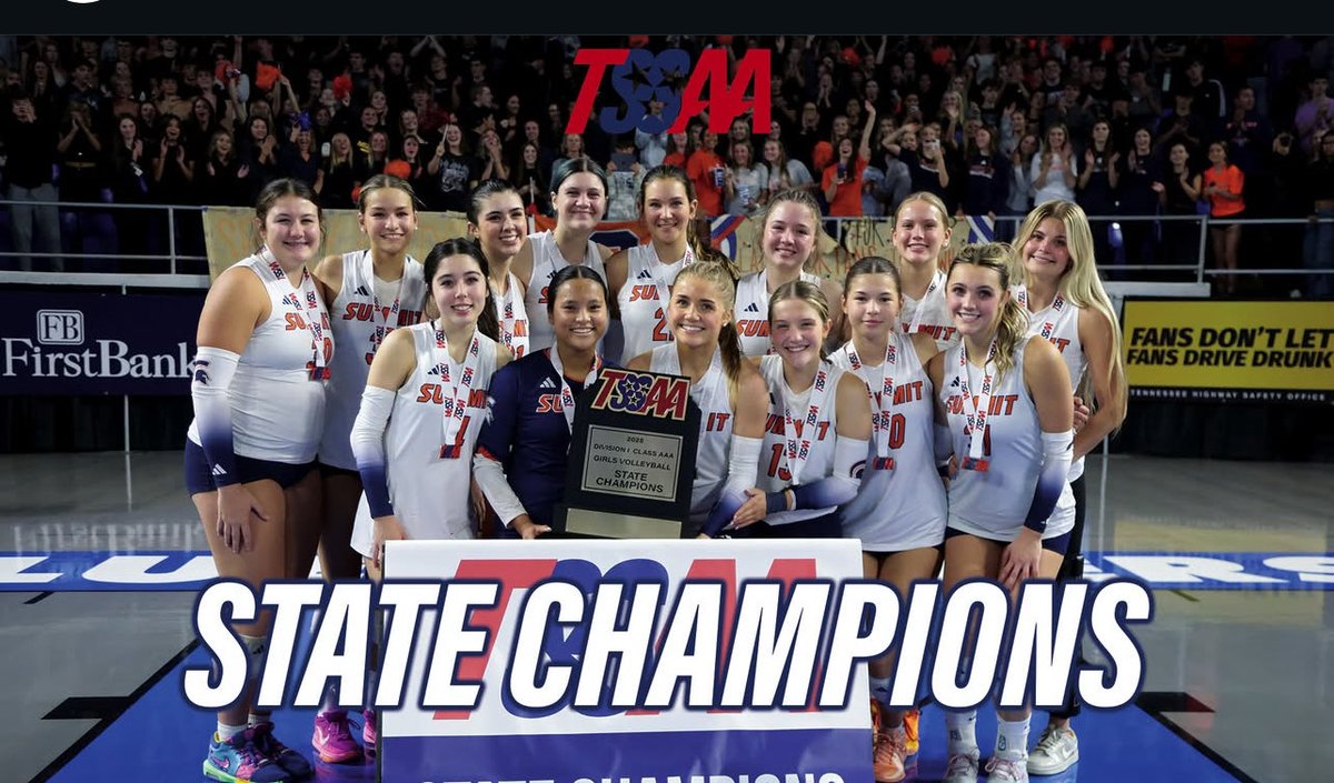 The 2025 TSSAA Division 1 AAA
STATE CHAMPIONS - Summit HS
#spartyparty #evertrue #olesparty