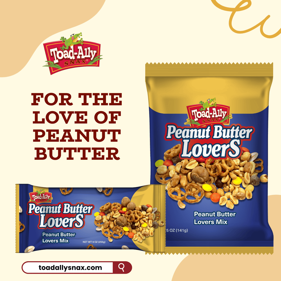 ToadallySnax's tweet image. Creamy, crunchy, salty, sweet, this mix was made for true PB fans.

Every handful delivers that cozy, nutty flavor you crave when the weather turns crisp.

Shop now: toadallysnax.com

#toadallysnax #snacktime #sweetandsalty #peanutbutter #pretzels