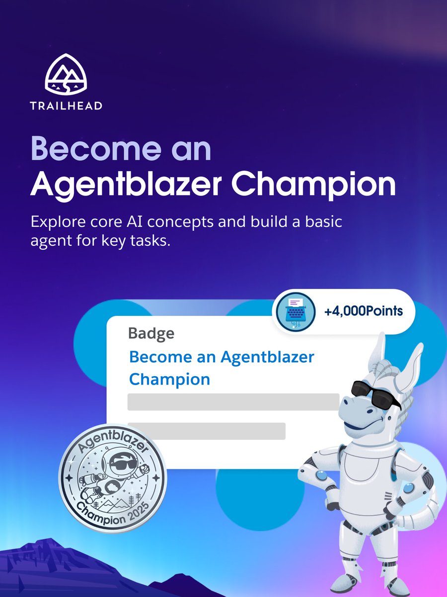 SalesforceDevs's tweet image. Though #DF25 is over, the fun doesn't stop here! 🙌
Take the Become an Agentblazer Champion Quest by Oct. 31 to enter for a chance to win* an Agentblazer Hoodie. 🤖 
Get started ➡️ sforce.co/3WdS2WJ
#SFSweepstakes