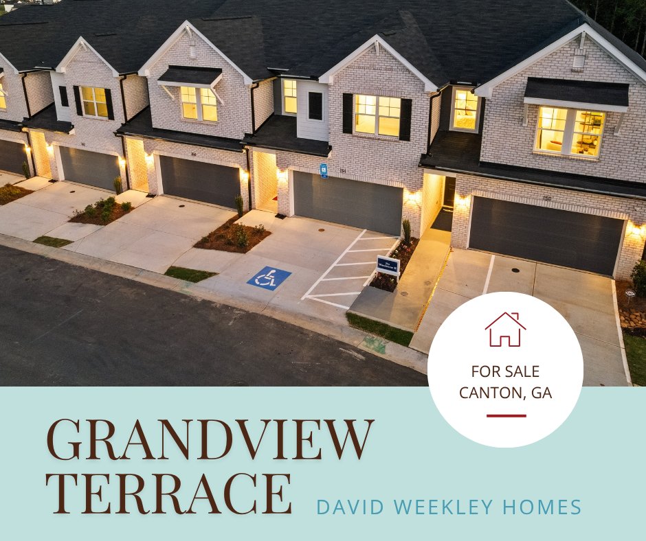 Grandview Terrace is now open! 🎉  Discover <a href="/DavidWeekley/">David Weekley Homes</a> Homes' first gated townhome community in Atlanta, bringing style, value and scenic living to Canton.

Tour Grandview Terrace today: atlantarealestateforum.com/david-weekley-…