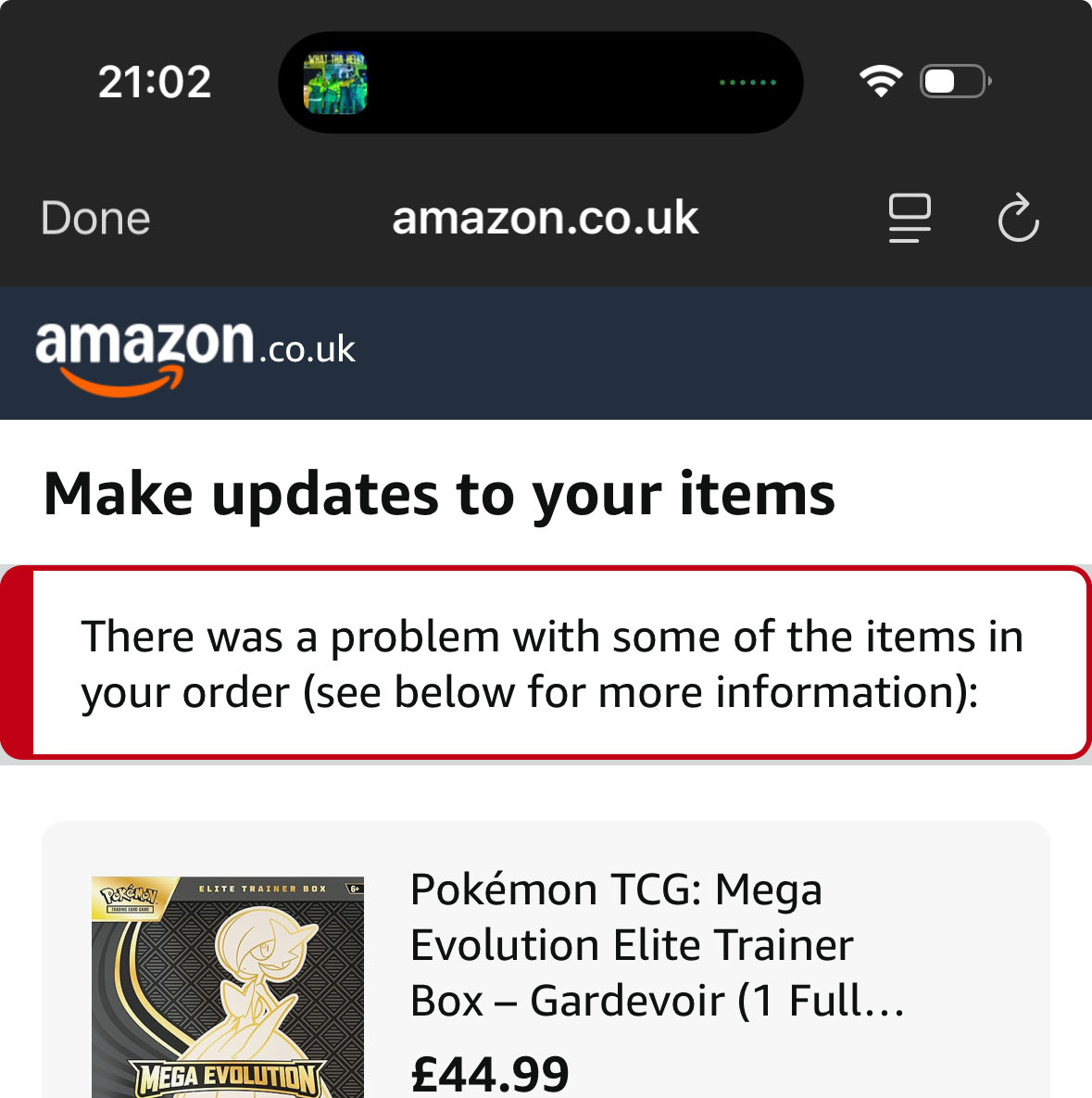 mulletdxddy's tweet photo. @PokemonStockUK Not showing as sold out but also not letting me check out? https://t.co/W424PX8oVx