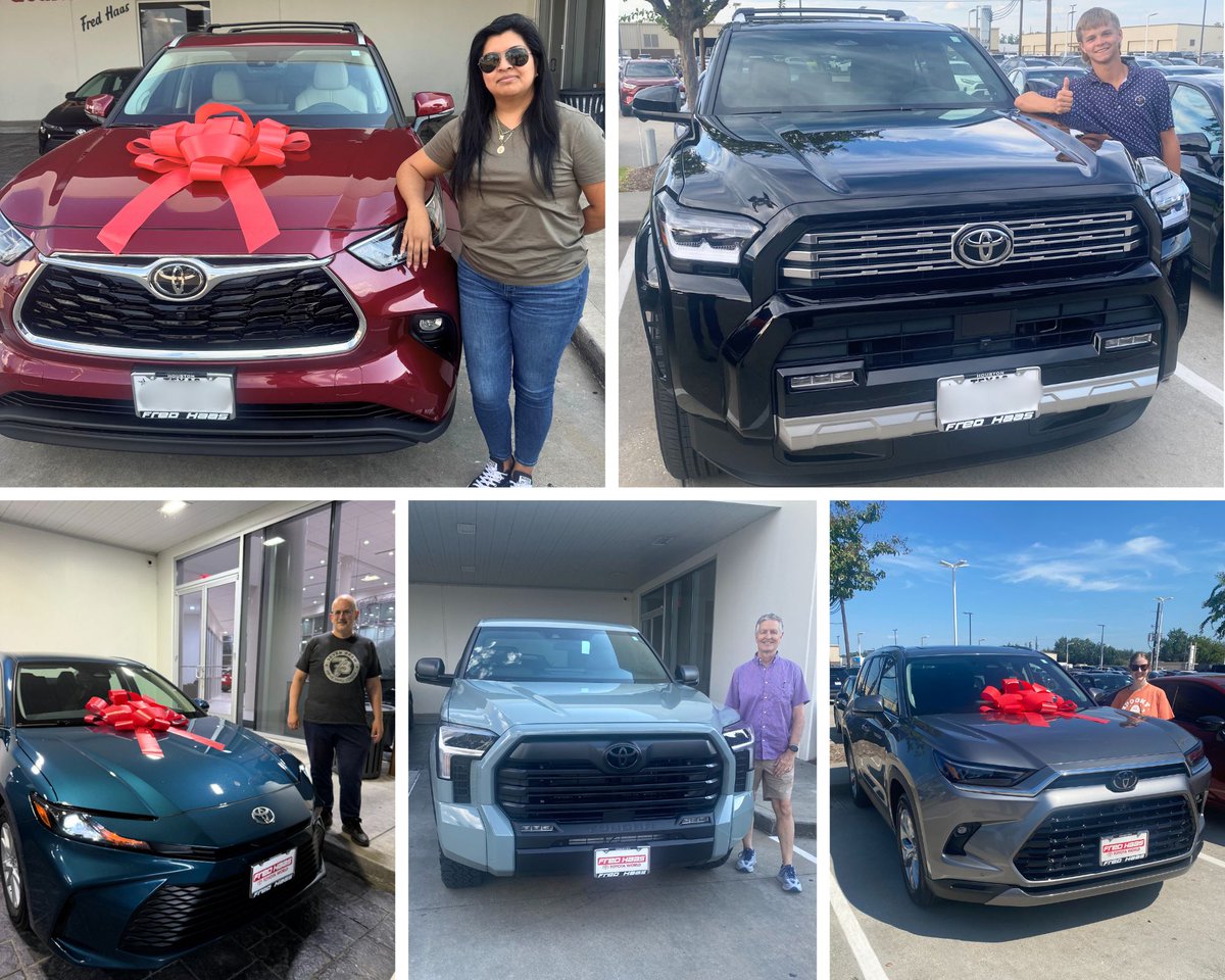 fredhaastoyota's tweet image. Keeping those fall smiles rolling! 🍂🚘 Huge thanks to these #happycustomers for choosing us. Congrats! 🎉 Anuradha V, Carter B, Gail P, Hortencia D, Jeffrey C, Kenneth M, Ryan F, Sandra S, Sebastian C C, and Zion K. #Houston #SpringTX
