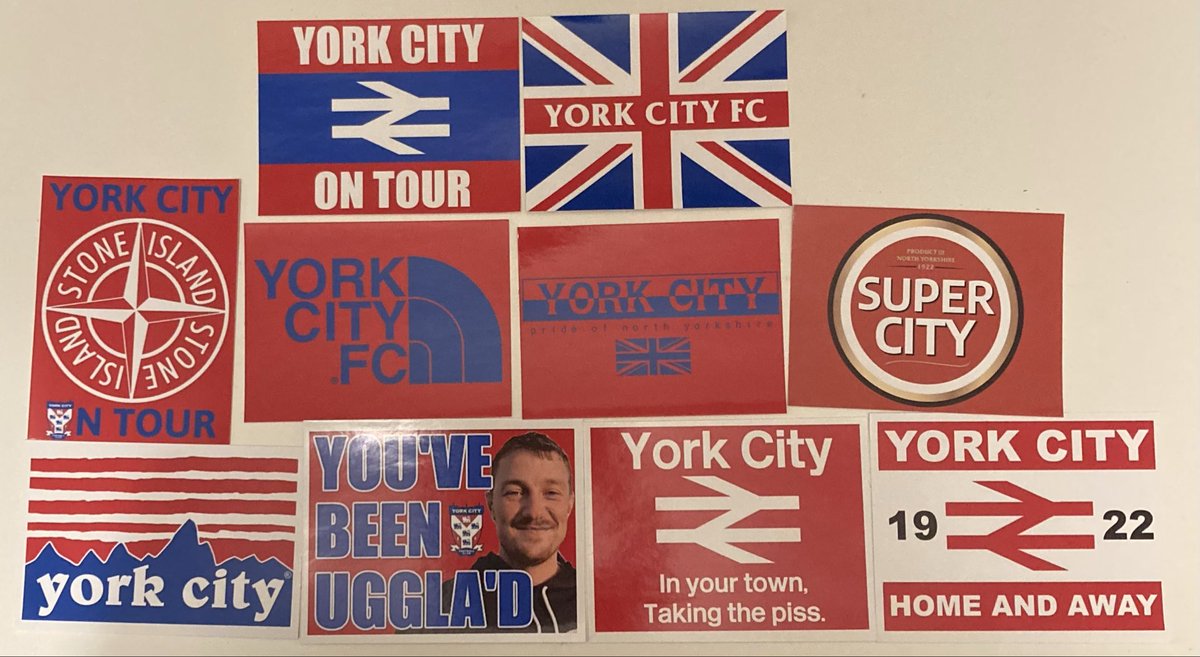 New sticker packs available 
🚨order before Tuesday to get them in time for Barnsley away 
DM TO ORDER
#ycfc ❤️💙