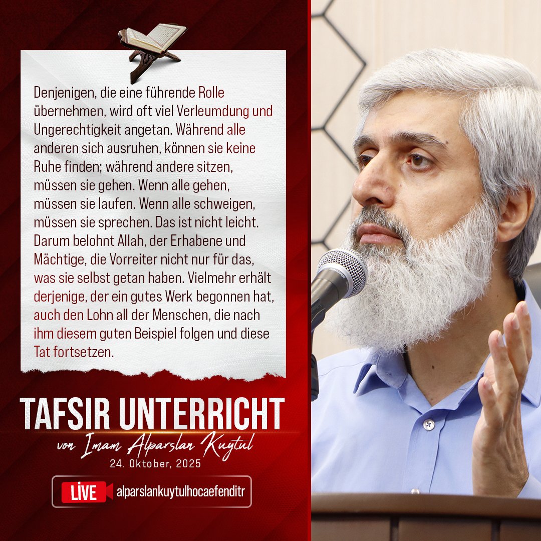 Alparslan_Deu's tweet image. Denjenigen, die eine führende Rolle übernehmen, wird oft viel Verleumdung und Ungerechtigkeit angetan. Während alle anderen sich ausruhen, können sie keine Ruhe finden; während andere sitzen, müssen sie gehen. Wenn alle gehen, müssen sie laufen. Wenn alle schweigen, müssen sie…