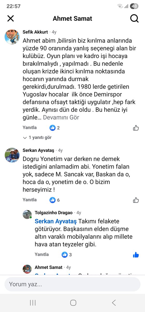 4 yil once yapılan bir paylasim altındaki yazışmalarımiz. Aslinda cok onceden belliydi bu günlerin gelecegi. Sorun, bunu ongormeyerek bu ahlaksızın ilahlastirilmasi ve onun istediği gibi at kosturmasina izin verilmesindeydi.