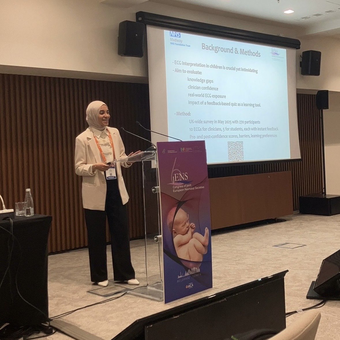 Such a proud moment presenting “Can You Catch The Rhythm?” at the 6th Congress of Joint European Neonatal Societies (jENS 2025) in Belgrade 🇷🇸.

#JENS2025 #Paediatrics #Neonatology #Cardiology #MedicalEducation