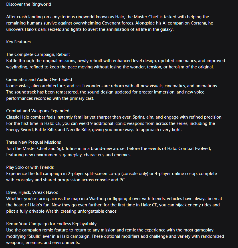 Wario64's tweet image. Three New Prequel Missions
Join the Master Chief and Sgt. Johnson in a brand-new arc set before the events of Halo: Combat Evolved, featuring new environments, gameplay, characters, and enemies.