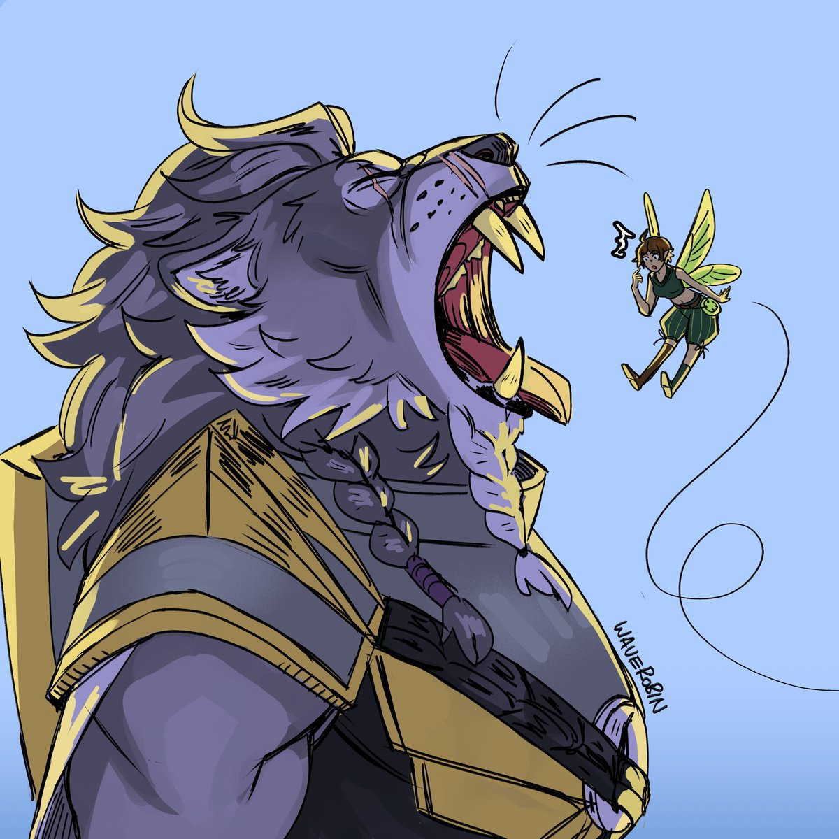 Big kitty, big yawn #criticalrolefanart #CriticalRoleArt