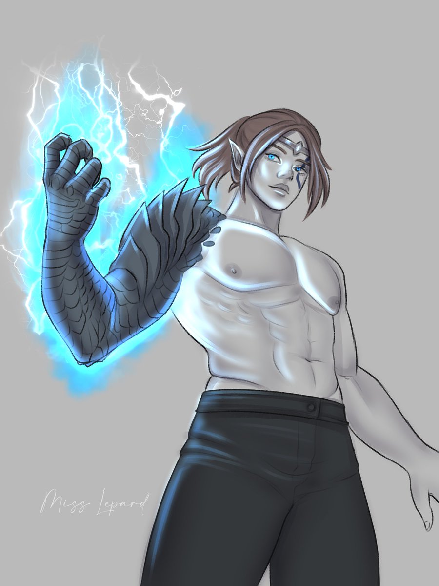 This wonderful and impressive artwork was crafted by the talented <a href="/MissLepardArts/">Miss Lepard Arts/VGen Artist</a> 

My dragon boy Kalragos/Thorlin  letting his true form partially slip through as he powers up a magic spell. 

This piece is a same day delivery sketch and I highly recommend you grab one from her