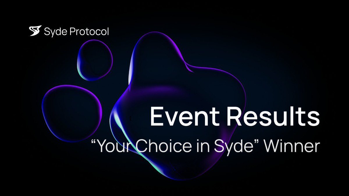 🏆 Winner of “Your Choice in Syde” – @real_kudrya!

Their pick: $syTON 💎

🎉 Congratulations @real_kudrya on winning 3,000 Syde Karma!

Syde Protocol: t.me/sydefi_bot