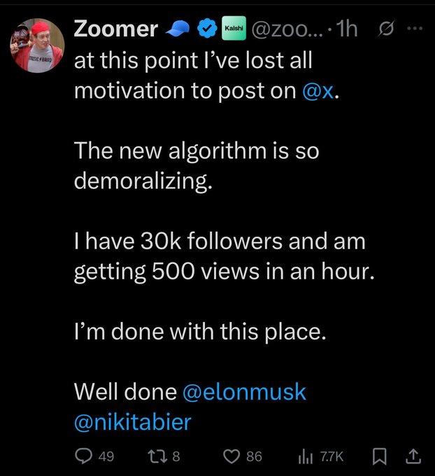 Design4ox's tweet image. So, after receiving a 10k-dollar bonus from X, this Zoomer kid has said that he's done with X.
How ungrateful can one be 🤦♂️?
.
.
X Payout #xpayout X Algorithm #xalgorithm