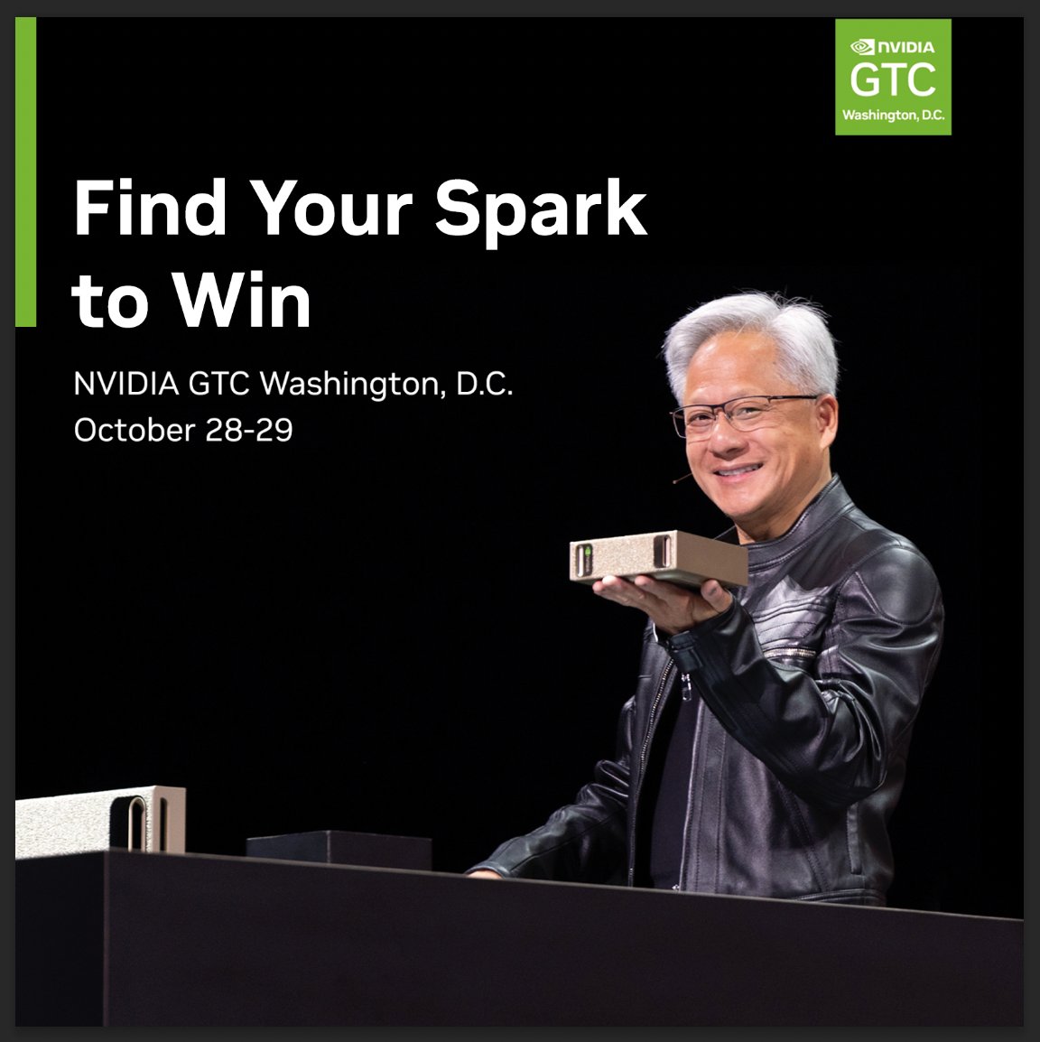NVIDIAAIDev's tweet image. If you are at #NVIDIAGTC next week -- be sure to participate in Find your Spark to Win.
Download and check your GTC event app for more details. 
Good luck! ☘️