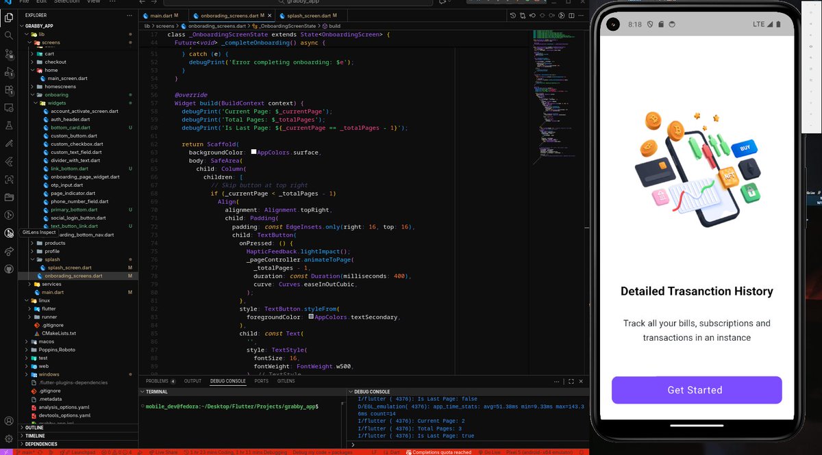 dev_useee's tweet image. Keep showing up. Even on tough days, progress counts. 
i am building Grabby an e-commer app with cool and lot of features. built with #Flutter💯 #GrabbyApp #BuildInPublic  follow @dev_useee
