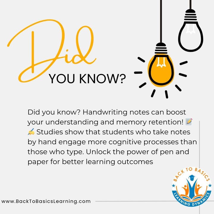 Back2BasicsDE's tweet image. Engage your brain more deeply and WRITE IT OUT! It leads to improved learning. Try it out and see the difference! #LearningHacks #StudyTips #BackToBasics #Tutor #Teaching