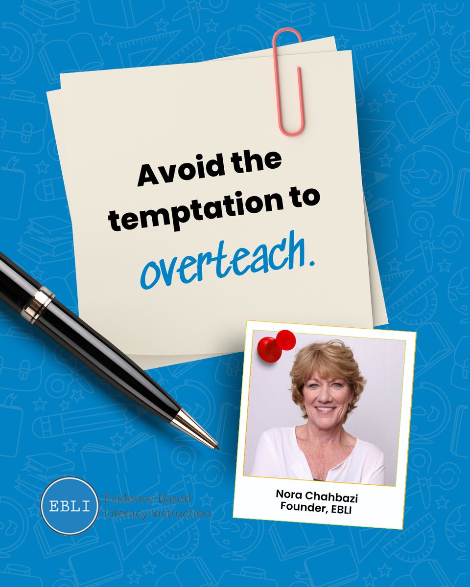 EBLIreads's tweet image. When lessons are clear and purposeful, learning sticks. EBLI focuses on what truly moves readers forward — not overload but streamlined instruction.

📖 Learn more: EBLI.com

#EBLI #EvidenceBasedLiteracyInstruction #TeacherTips #ReadingEducation