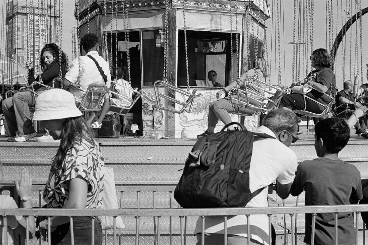 thekarledwards's tweet image. Ready to ride at the CNE in Toronto, August 2025. #filmphotography #hp5 #summicron #50mm