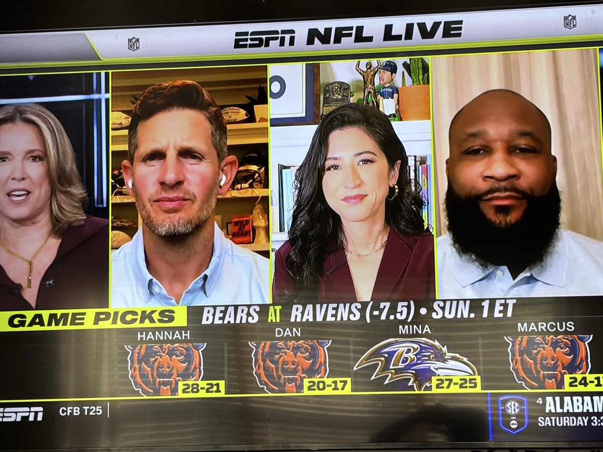 PhillyP1973's tweet photo. Go BEARS. @NFLive got it right except my girl Mina https://t.co/YYG786quFO