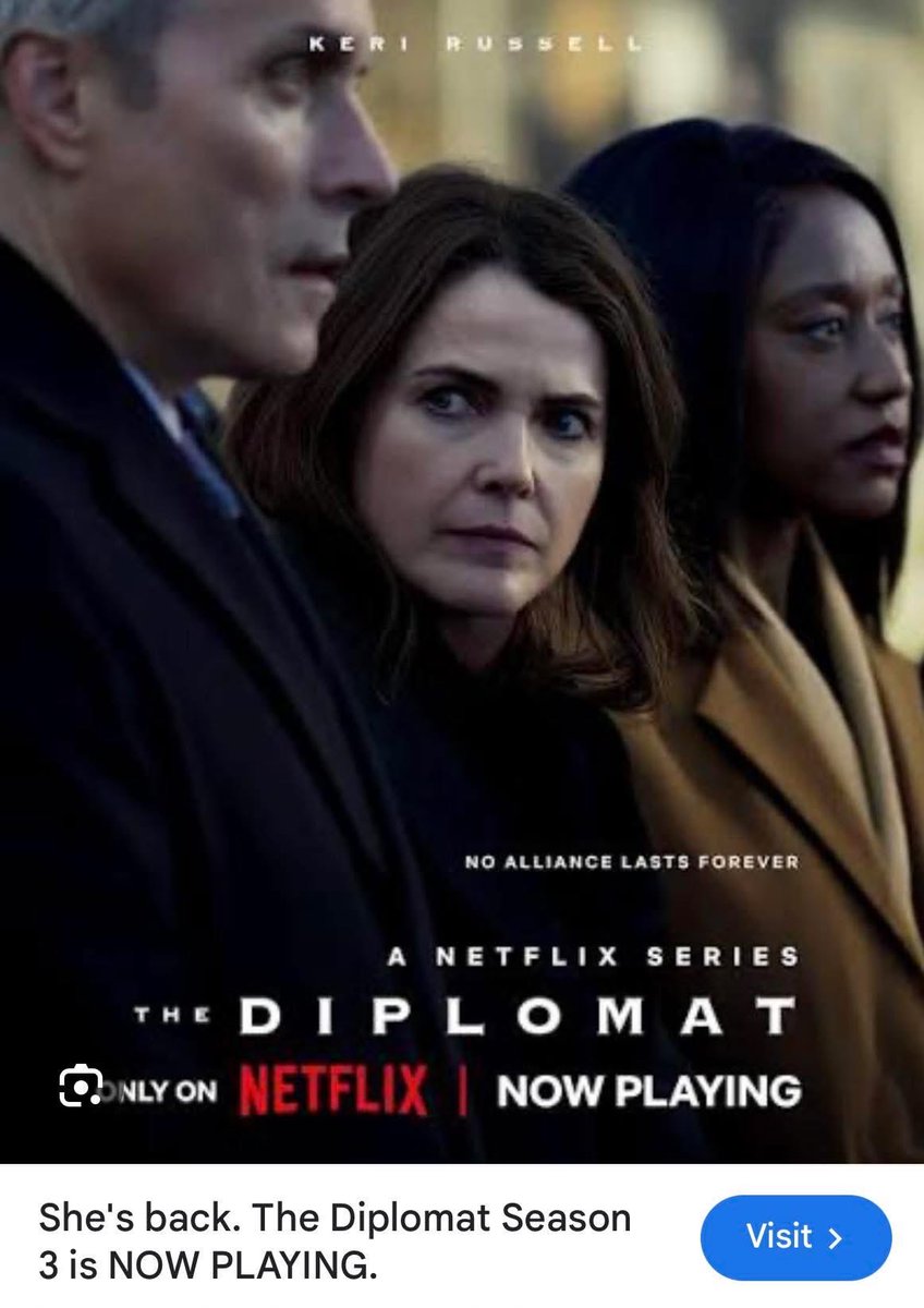 Damn, I’ve finished Season 3 of #TheDiplomat 
Won’t see anything anywhere near as brilliant until Season 4 arrives